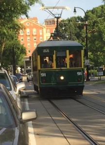 It's almost here. More and more often, if you are in the right place at the right time, you can catch a glimpse of the new trolley as it makes practice runs, in advance of a full launch next month.