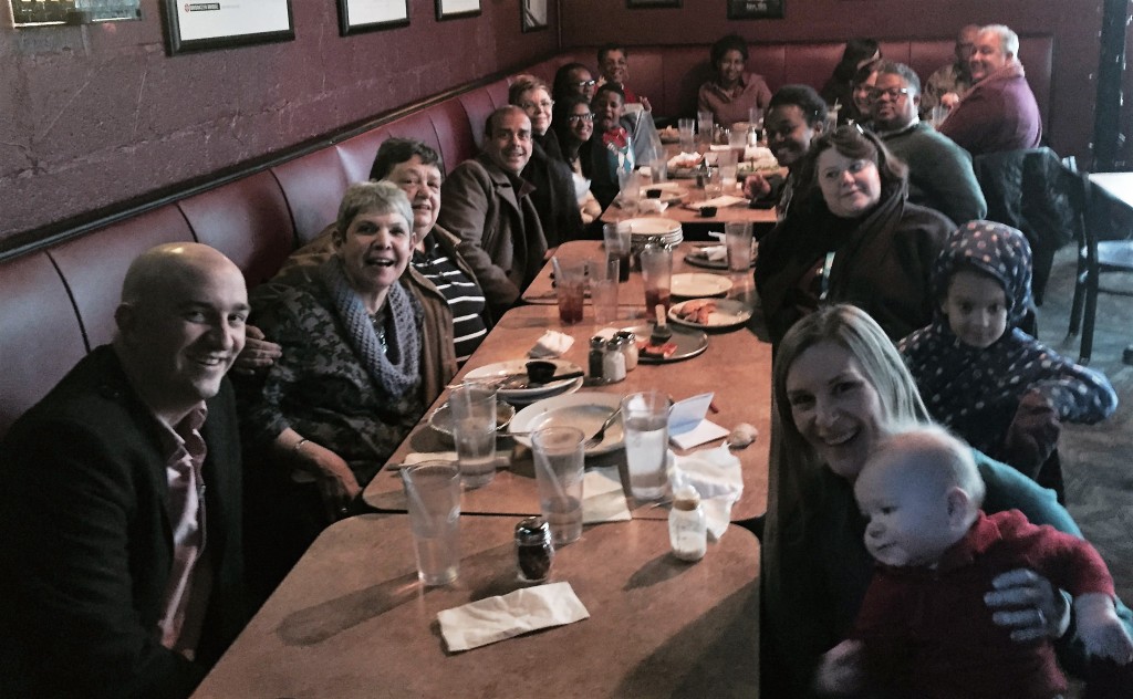 Newcomers and long-time faithfuls, young and old, made for a great gathering Sunday after church. Watch for next month's Newcomers Lunch on the second Sunday of the month. 