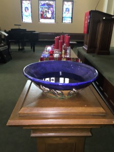 Last Sunday, we dedicated our new Baptismal Font. Created by Caldwell friend Adrienne Dellinger, daughter of members Eloise and Bill Hicks. and provided by Ron Wright and Tony Nicastro in honor of Ron's baptism. Thank you all.