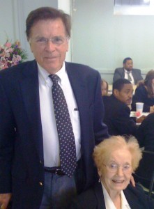 Senior Saints Jimmy Todd with Jackie Abernethy (who just turned 95!)