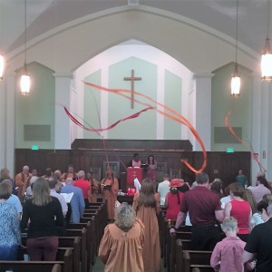 The Holy Spirit was dancing in around us Sunday morning.