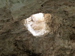 From inside a cave at the Shepherds' Field.